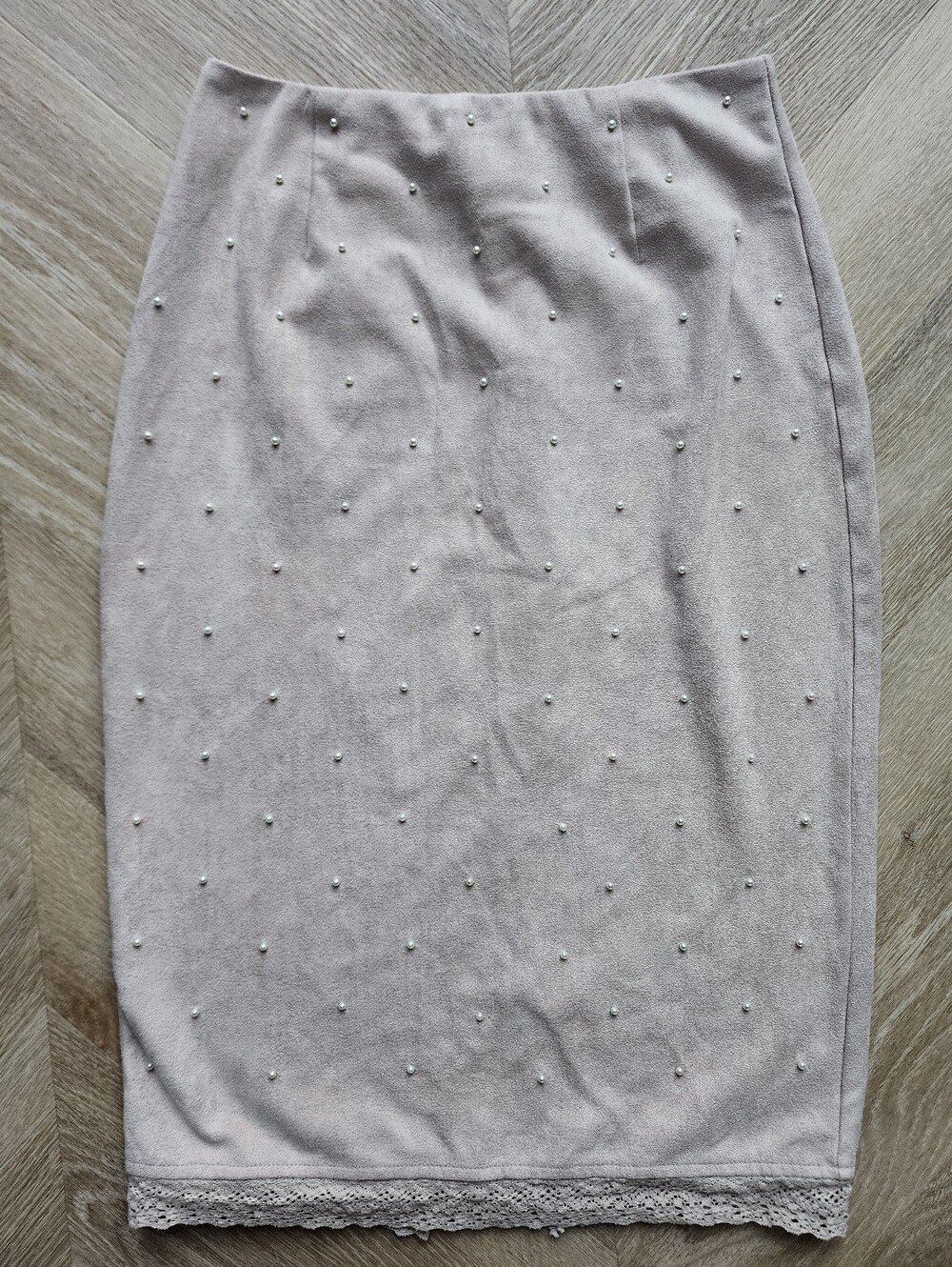 Elegant faux-suede pencil skirt from Mustard Seed